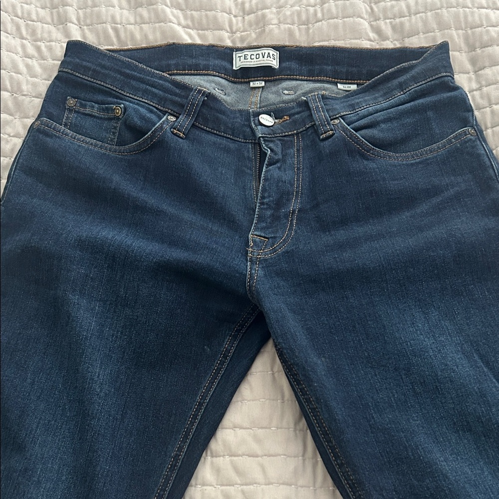 Tecovas Men's Dark Blue Slim Jeans